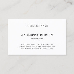 Carte De Visite Professionnel Simple Moderne Élégant Plain Luxe
