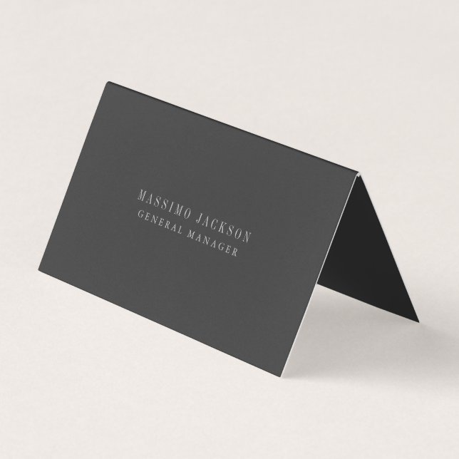 Carte De Visite Professionnel Simple Noir (Devant)