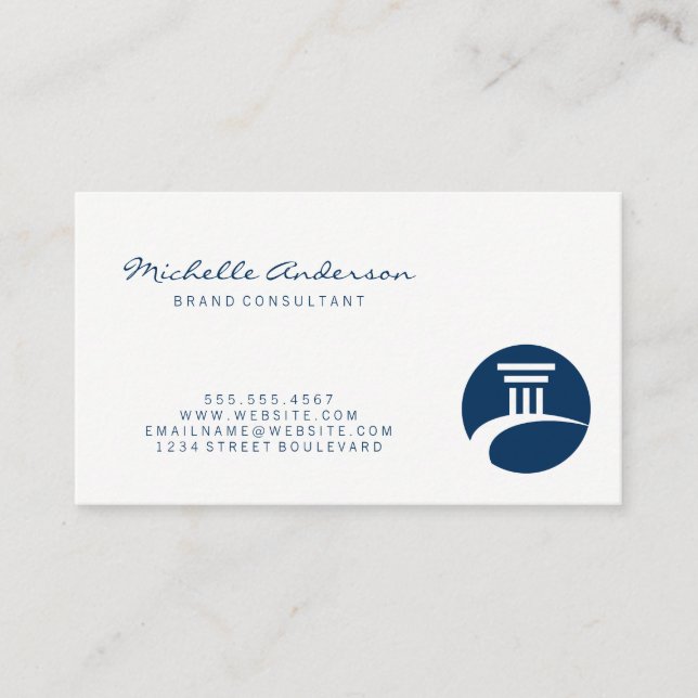 Carte De Visite Professionnel simple | Pillar Classic (Devant)