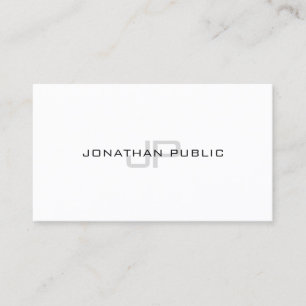 Carte De Visite Professionnel simple simple de monogramme élégan