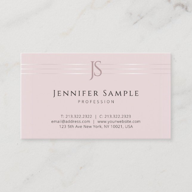 Carte De Visite Professionnel simple simple élégant moderne de (Devant)