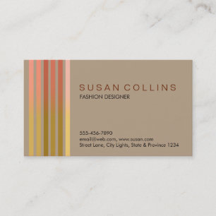 Carte De Visite Professionnel Simple Simple Striped Élégant Modern
