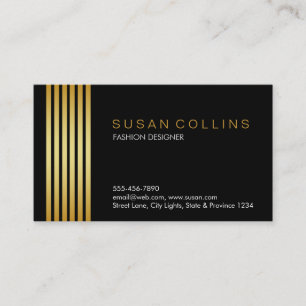Carte De Visite Professionnel Simple Simple Striped Élégant Modern