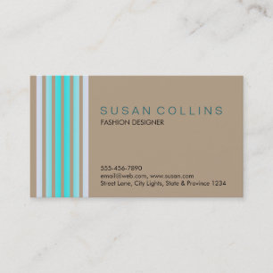 Carte De Visite Professionnel Simple Simple Striped Élégant Modern