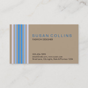 Carte De Visite Professionnel Simple Simple Striped Élégant Modern