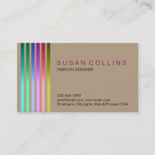 Carte De Visite Professionnel Simple Simple Striped Élégant Modern