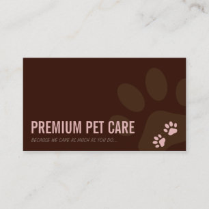 CARTE DE VISITE professionnel soins animal rose pâ