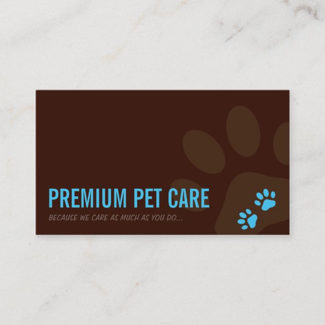 CARTE DE VISITE professionnel soins pour animaux d (Devant)