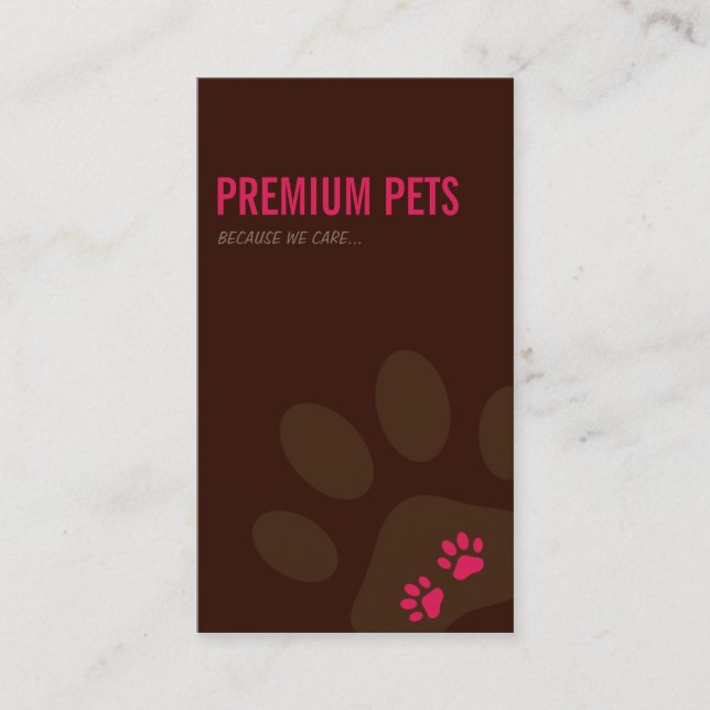 CARTE DE VISITE professionnel soins pour animaux d (Devant)