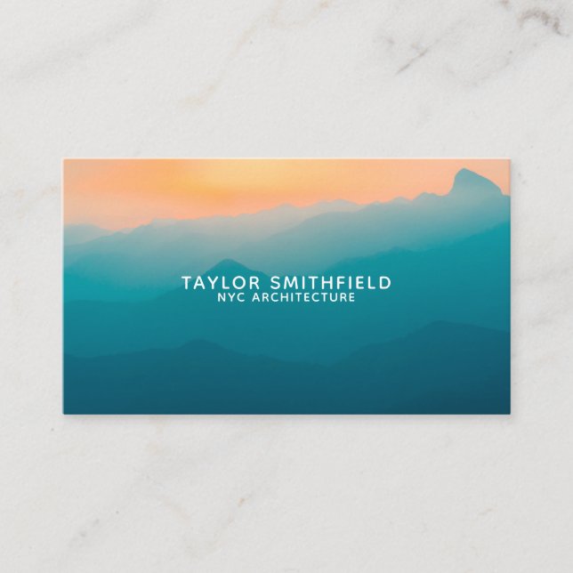 Carte de visite professionnel Sunrise Mountain Vie (Devant)