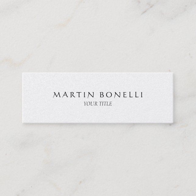 Carte de visite professionnel tendance Plain Slim (Devant)