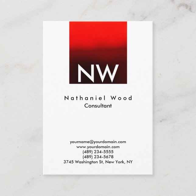 Carte De Visite Professionnel tendance Special Modern (Devant)