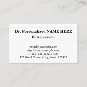 Carte de visite professionnel traditionnel et clas