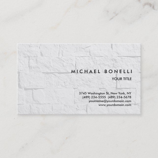 Carte de visite professionnel Trend Simple Wall Br (Devant)