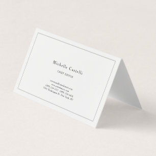 Carte De Visite Professionnel Unique Classique Noir Blanc