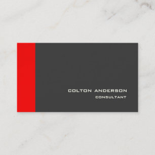 Carte De Visite Professionnel Unique Design Gris Rouge Impressionn