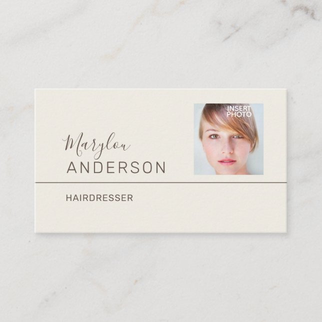 Carte De Visite Professionnel UNISEX (PHOTO & LOGO INSERT) - (Devant)