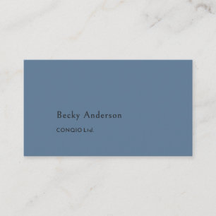 Carte De Visite Professionnel Universel Bleu Acier Deux Tons
