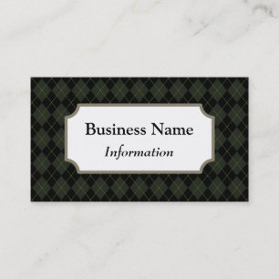 Carte de visite professionnel vert foncé