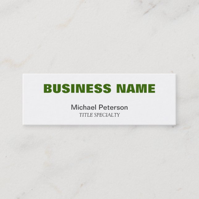 Carte de visite professionnel vert mince (Devant)