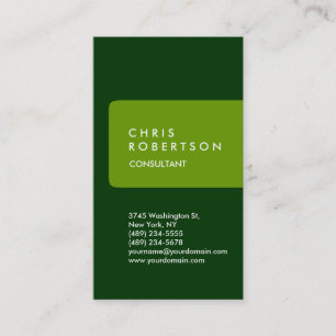 Carte de visite professionnel Vertical Green Strip
