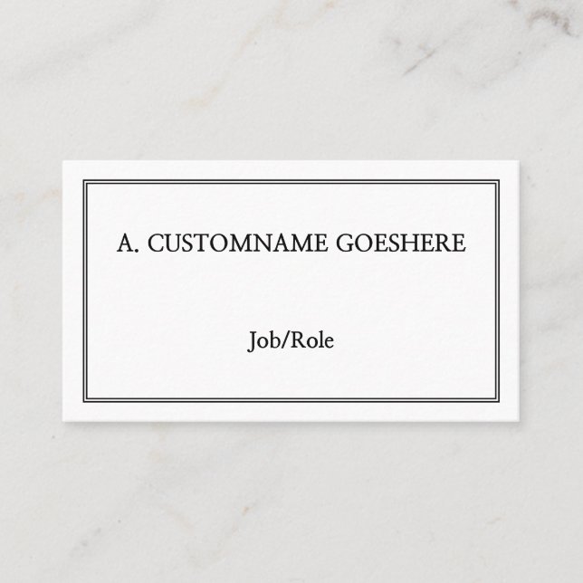 Carte de visite professionnel Vintage classique (Devant)