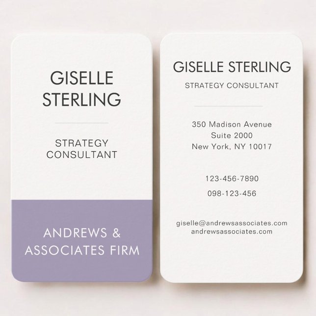 Carte De Visite Professionnel Violet (Créateur téléchargé)