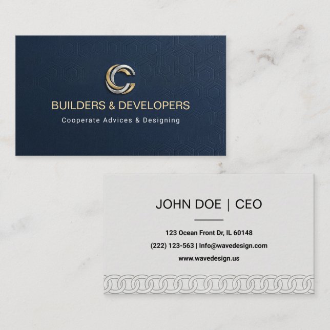Carte de visite professionnelle (Devant / Derrière)