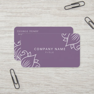 Carte de visite professionnelle à motif floral vio