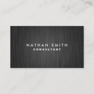 Carte de visite professionnelle au look métal noir