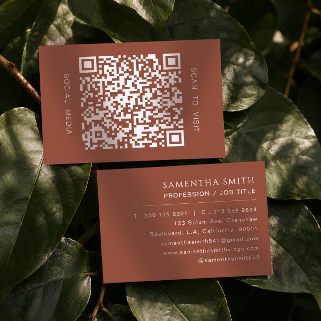 Carte de visite professionnelle avec code QR minim (Créateur téléchargé)
