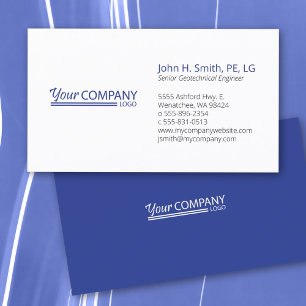Carte de visite professionnelle avec logo bleu de 