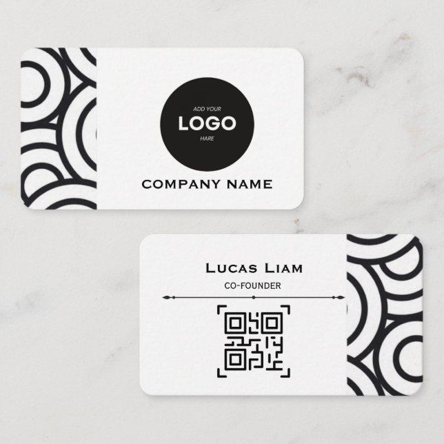 Carte de visite professionnelle avec logo d'entrep (Devant / Derrière)