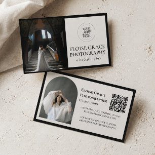 Carte de visite professionnelle avec logo noir et 