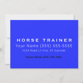 Carte de visite professionnelle Cheval Royal