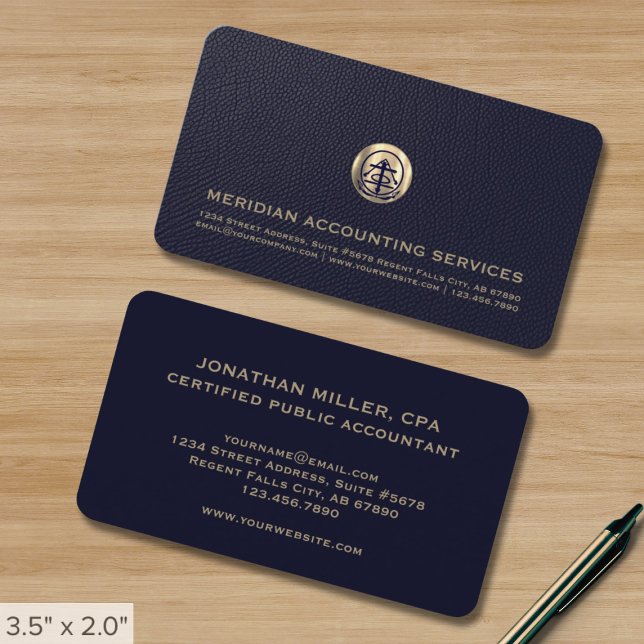 Carte de visite professionnelle de comptabilité av (Créateur téléchargé)