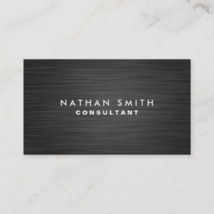 Carte de visite professionnelle de métal noir mode