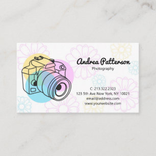 Carte de visite professionnelle de photographie fl
