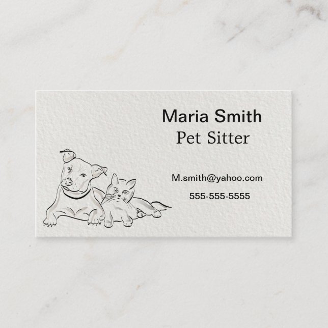 Carte de visite professionnelle de visite d'animal (Devant)
