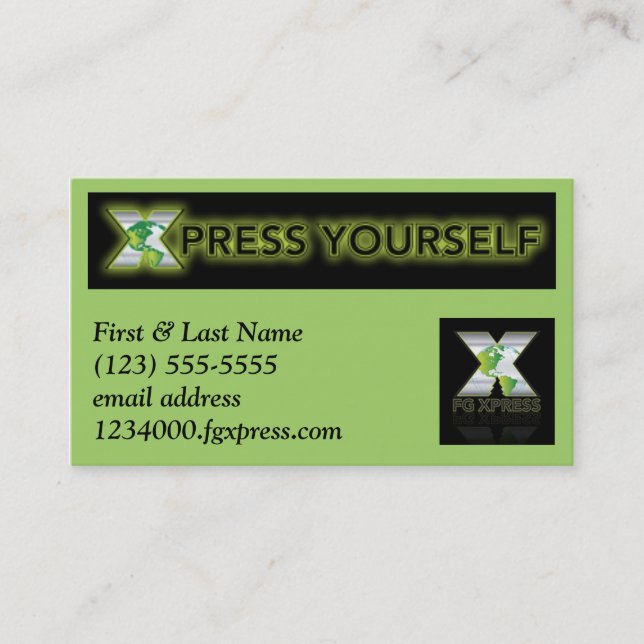 Carte de visite professionnelle de visite de FG (Devant)