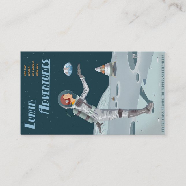 Carte de visite professionnelle de visite lunaire (Devant)