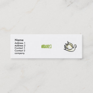 carte de visite professionnelle de visite maigre