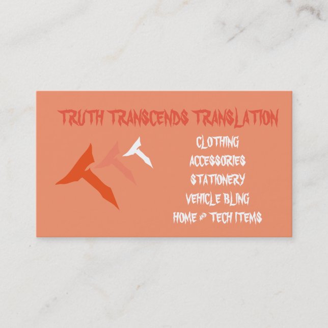 Carte de visite professionnelle de visite orange (Devant)