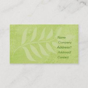 carte de visite professionnelle de visite verte de