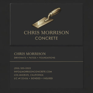 Carte de visite professionnelle en noir et or pour