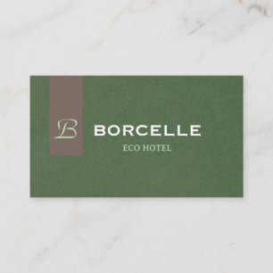 Carte de visite professionnelle en vert olive élég