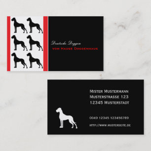 Carte de visite professionnelle Grand Danois bonne