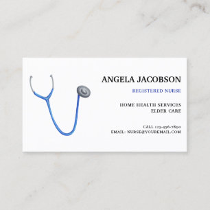Carte de visite professionnelle infirmière stéthos