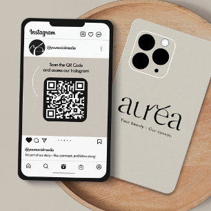 Carte de visite professionnelle Instagram sur télé