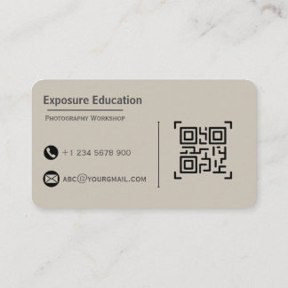 Carte de visite professionnelle marron pour atelie